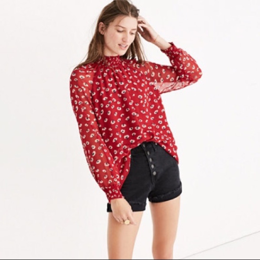 NWOT Madewell Mistlight Mockneck Top